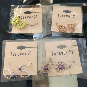 F21 4 pack earrings lot NEW